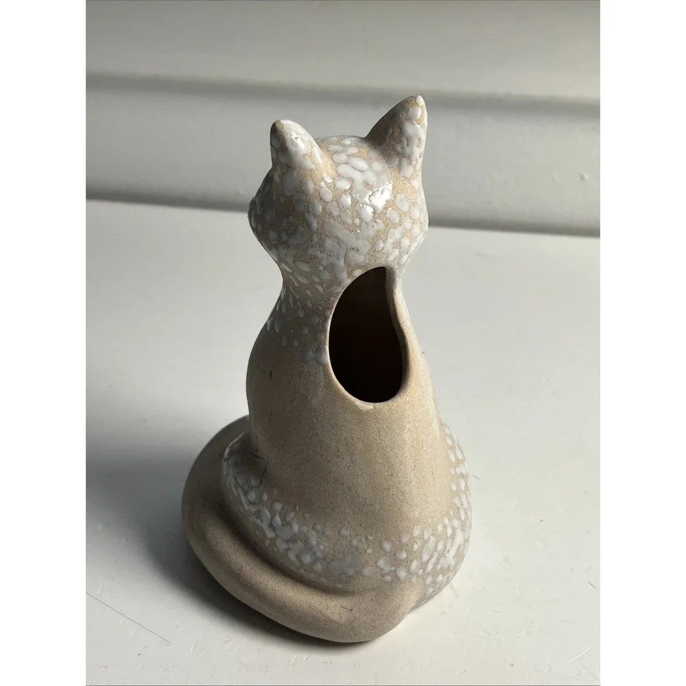 ANTHROPOLOGIE Woodland Bud Vase Fox Whimsical Stoneware